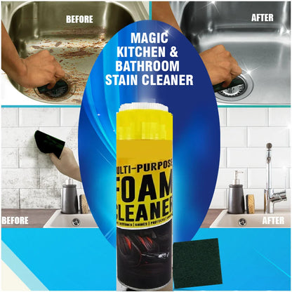 German ™ Formula  Foam Cleaner  650ML Big size - Bundle Pack of 4 Item (Multi-purpose Furniture, Sofa, Special Kitchen)